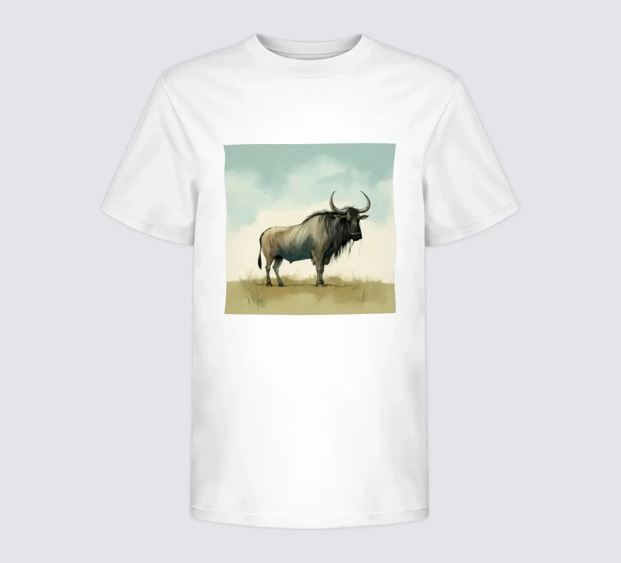 Gnu minimo t-shirt bambini da Minimal Animal Art