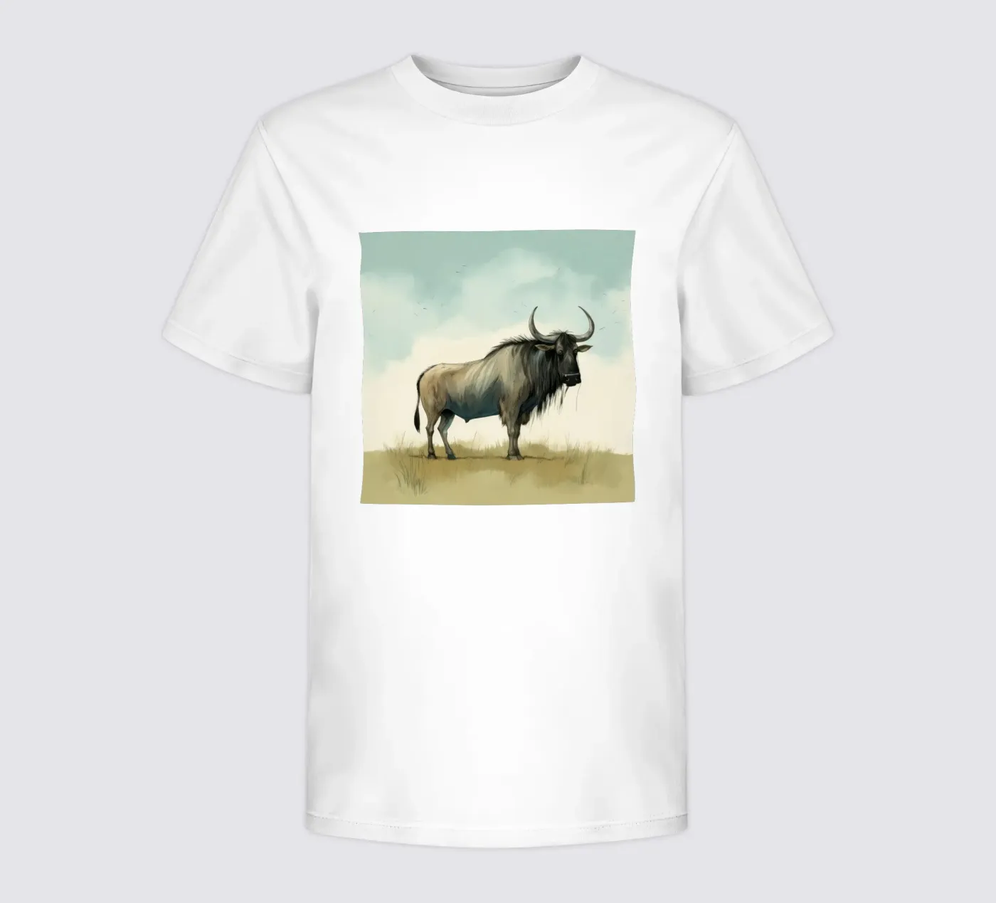 Gnu minimo t-shirt bambini da Minimal Animal Art