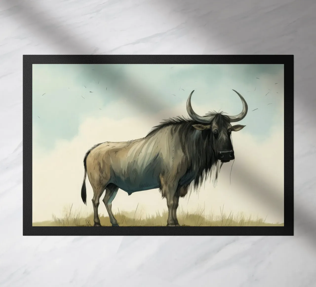 Minimal Wildebeest 1 zerbino da Minimal Animal Art