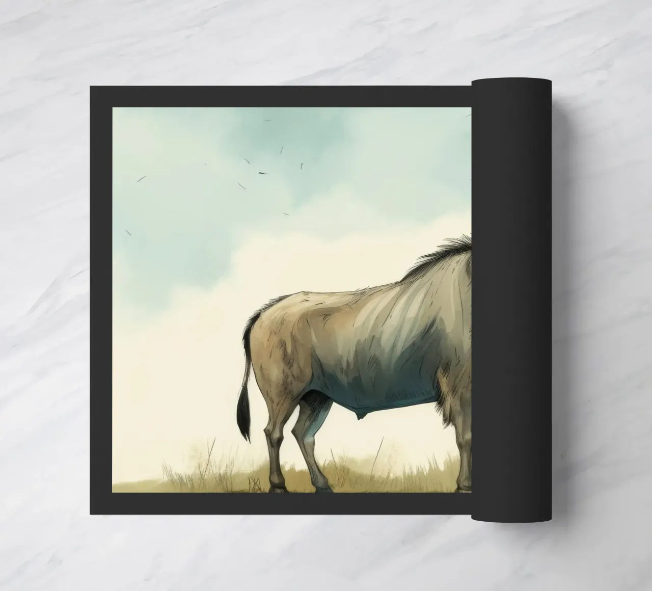 Minimal Wildebeest 1 zerbino da Minimal Animal Art