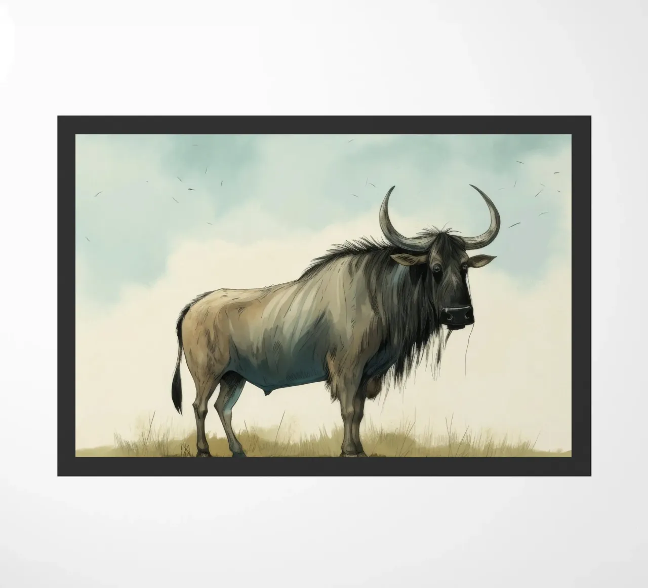 Minimal Wildebeest 1 zerbino da Minimal Animal Art