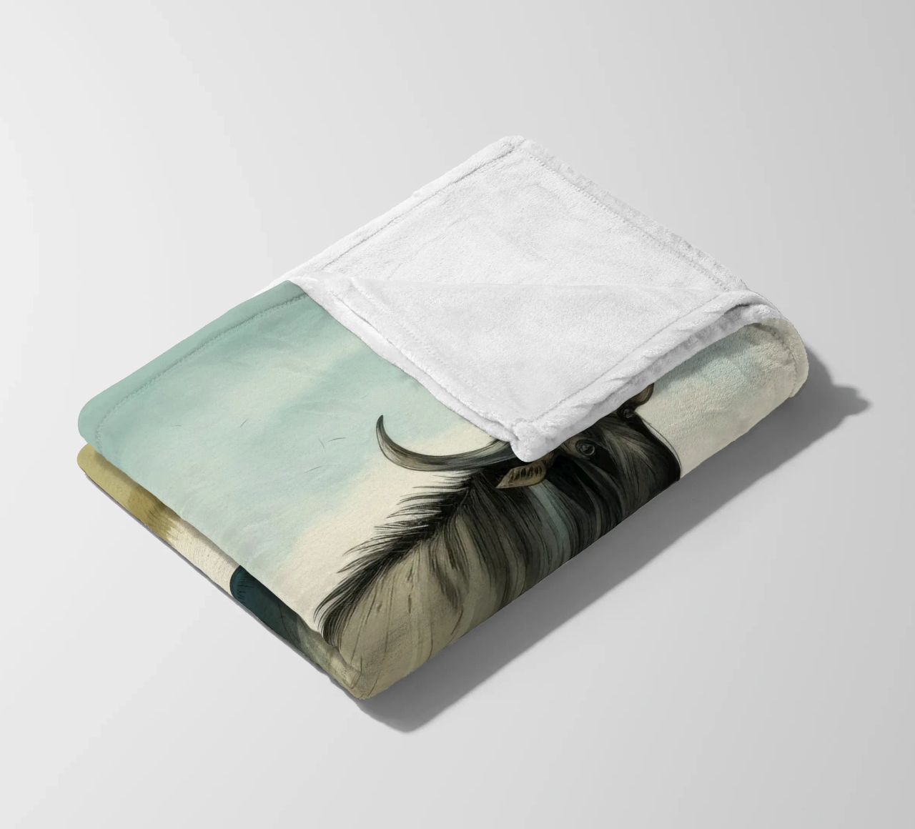Minimal Wildebeest 1 coperta in pile da Minimal Animal Art