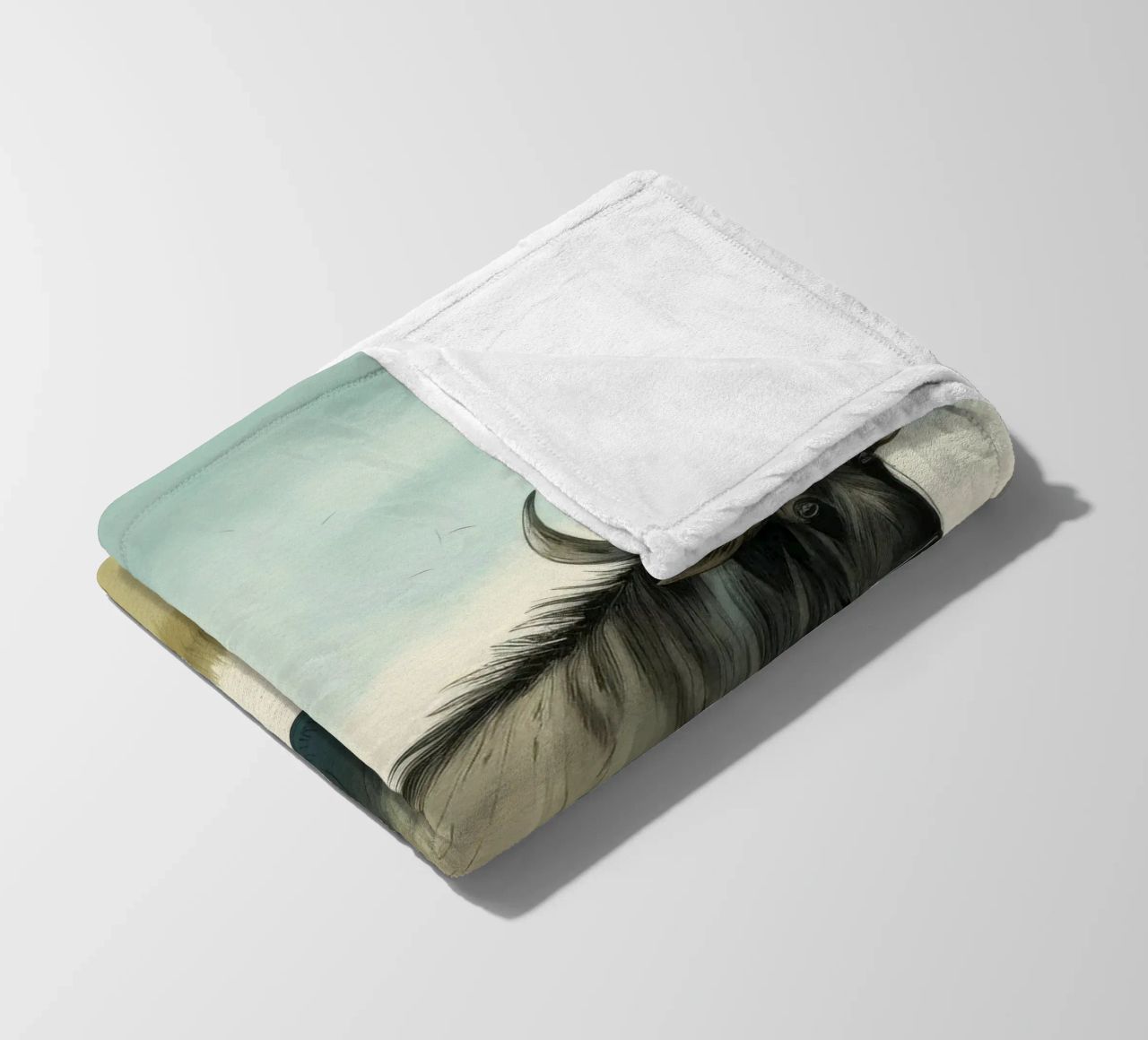 Minimal Wildebeest 1 coperta in pile da Minimal Animal Art