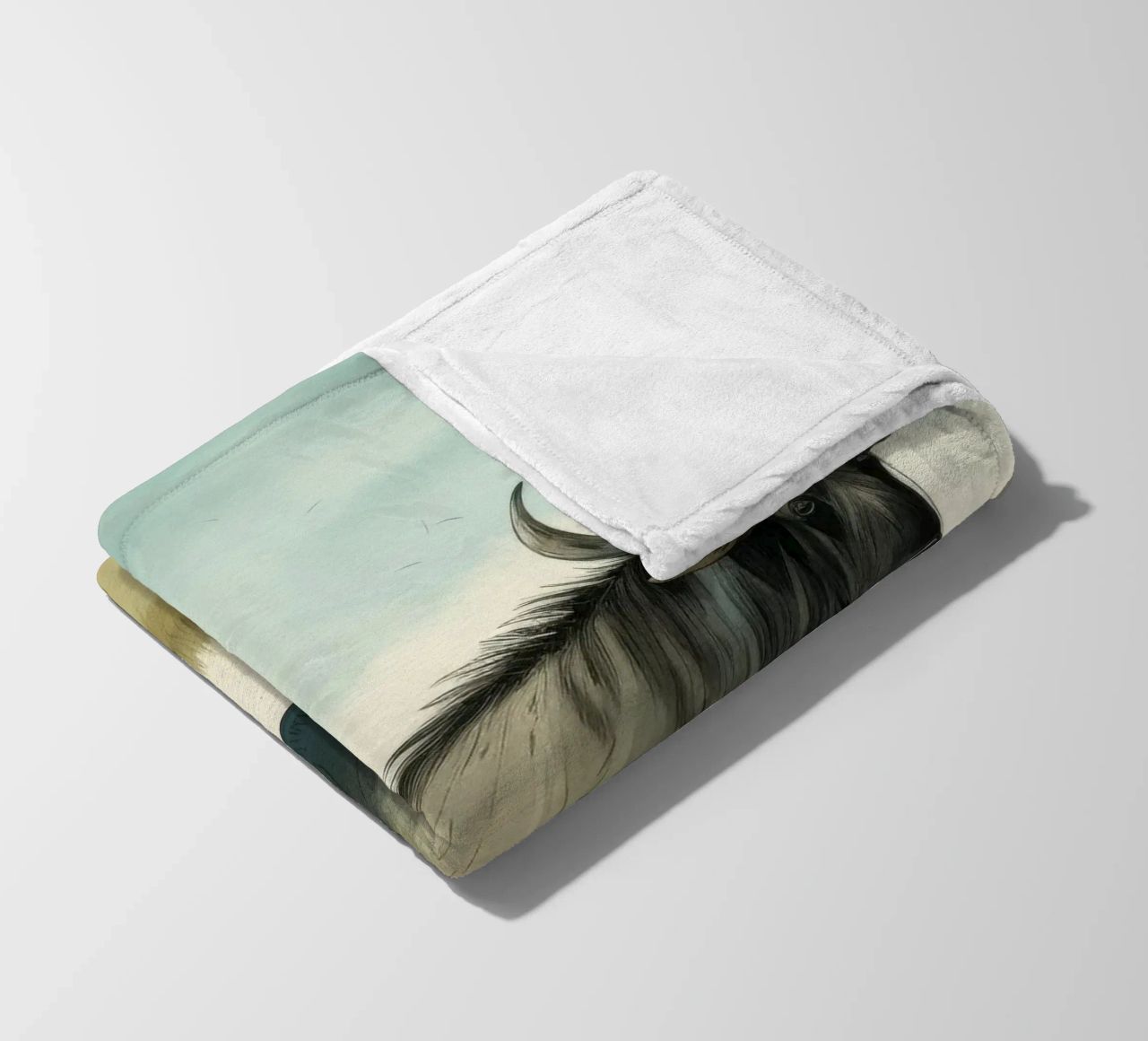 Minimal Wildebeest 1 coperta in pile da Minimal Animal Art