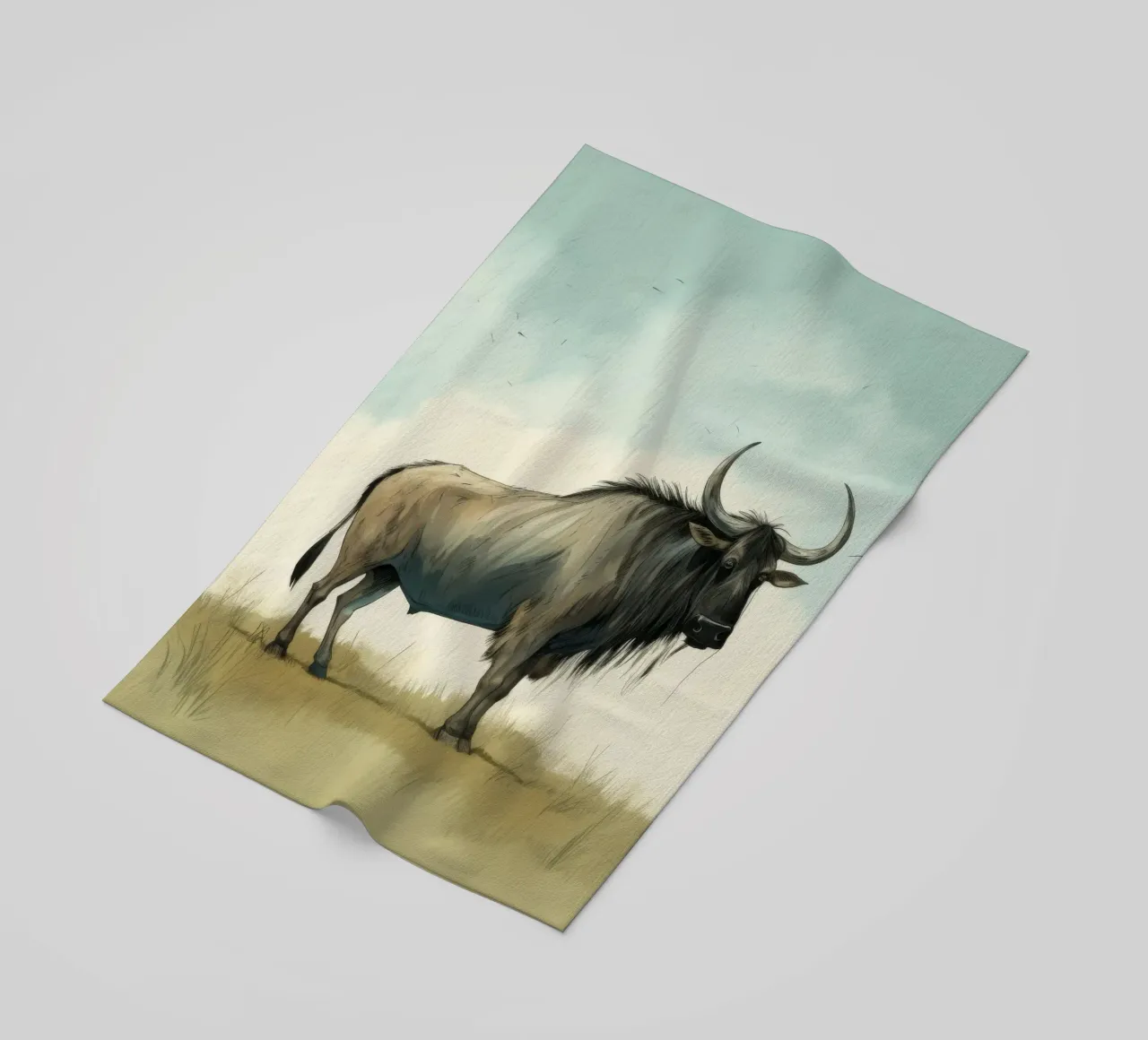 Gnu minimo telo mare da Minimal Animal Art