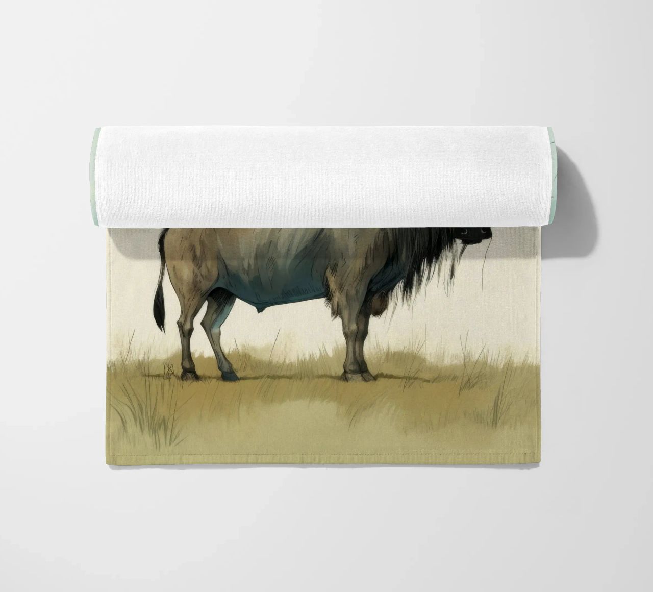 Minimal Wildebeest 1 telo mare da Minimal Animal Art