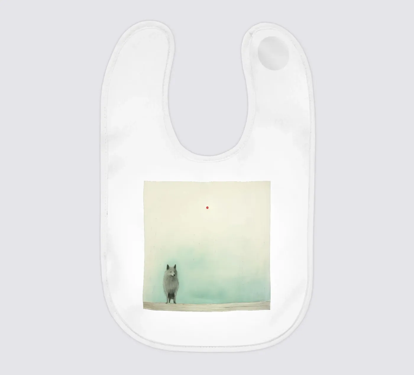 Minimal Wolf Babylätzchen von Minimal Animal Art