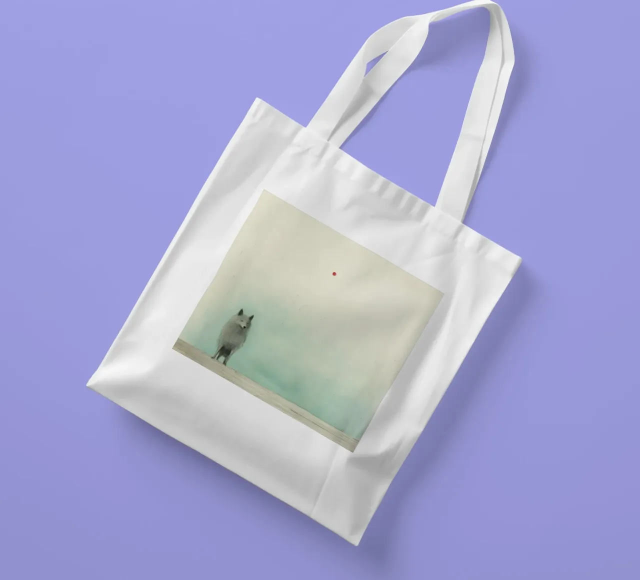 Lupo Minimo 2 borsa in juta da Minimal Animal Art