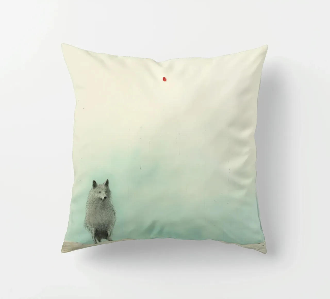 Lupo Minimo 2 cuscino da Minimal Animal Art