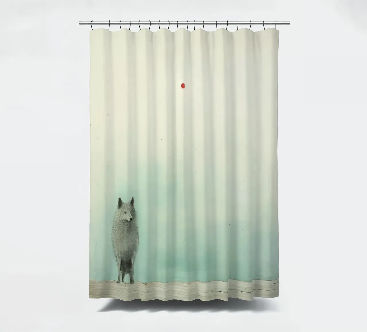 Lupo Minimo 2 tenda da doccia da Minimal Animal Art