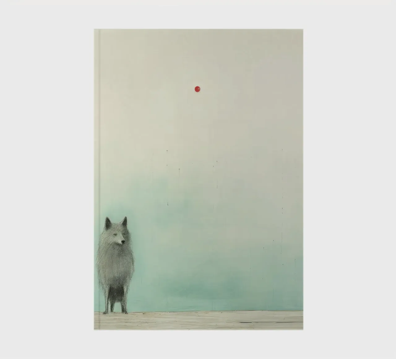 Minimal Wolf 2 notebook by Minimal Animal Art