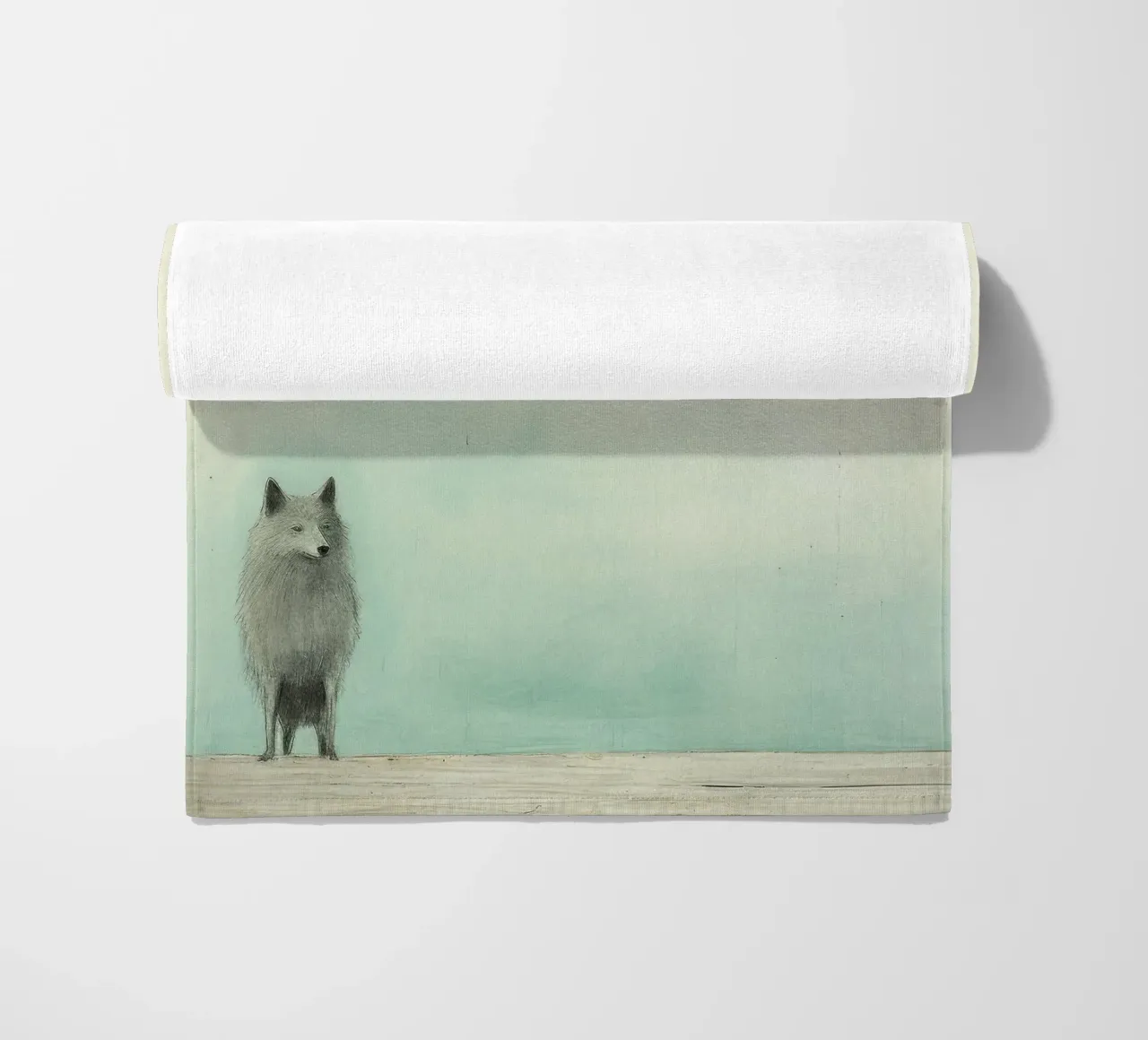 Lupo Minimo 2 telo mare da Minimal Animal Art
