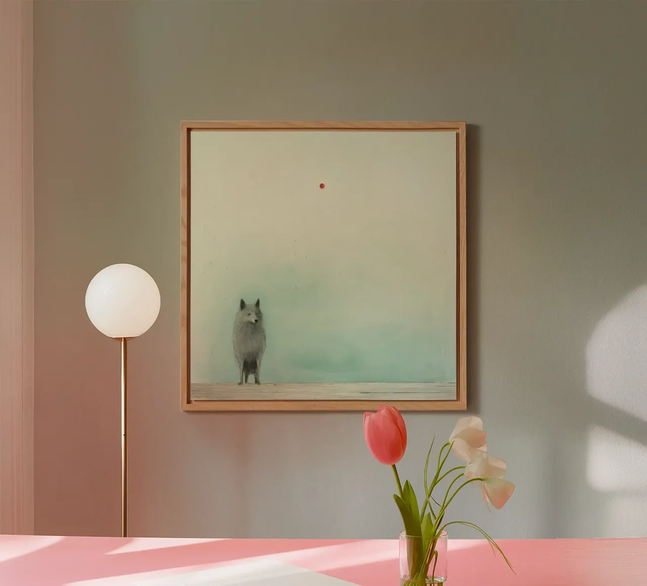 Lupo Minimo 2 alluminio dibond da Minimal Animal Art