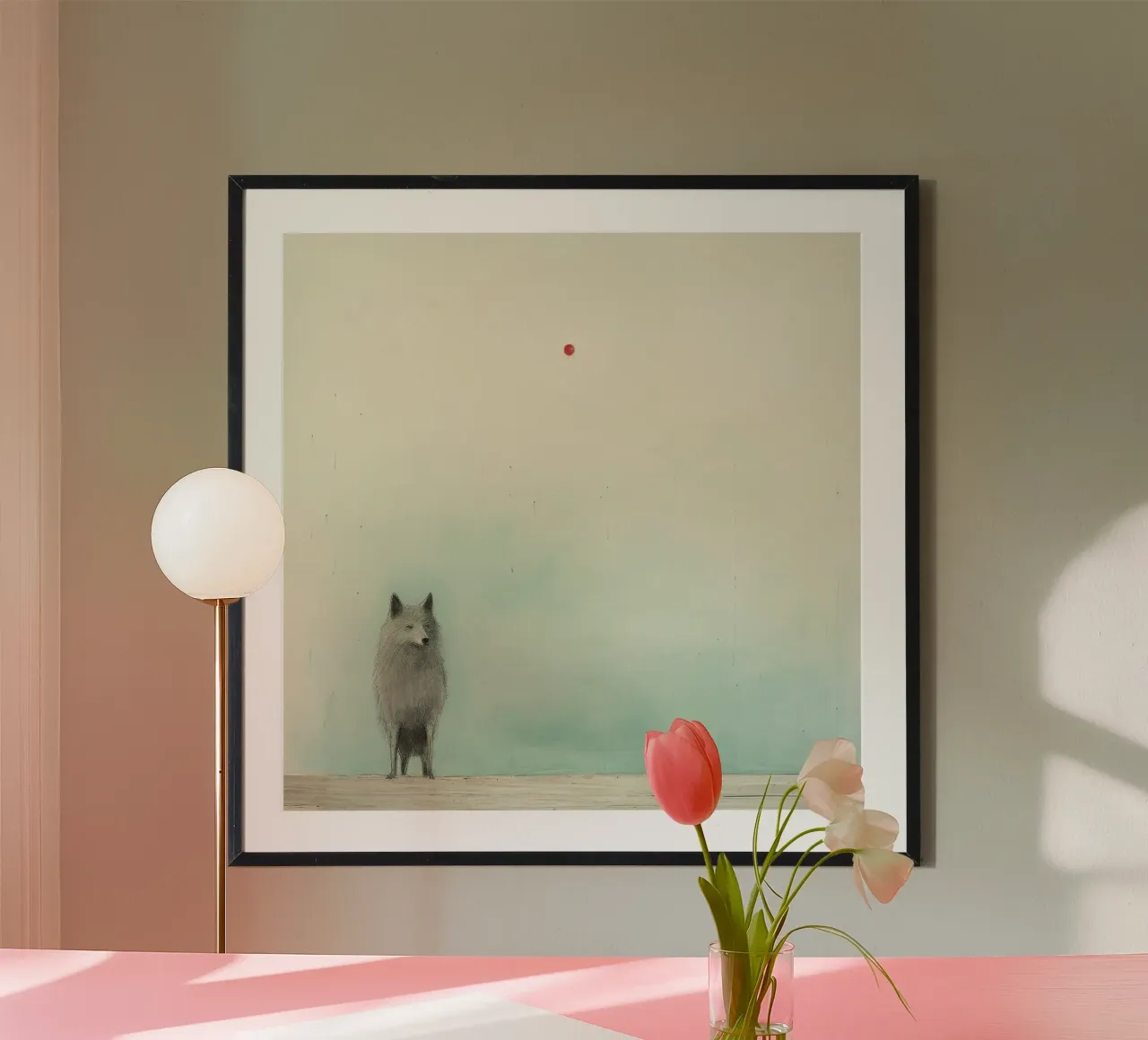 Minimal Wolf poster by Minimal Animal Art