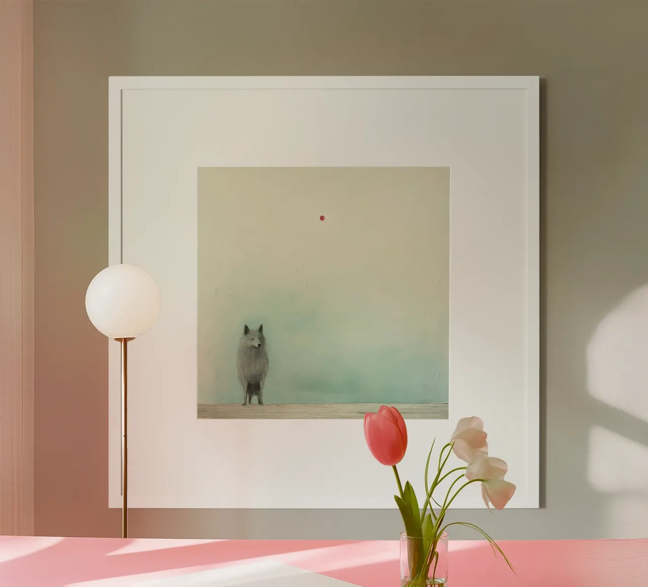 Minimal Wolf poster by Minimal Animal Art