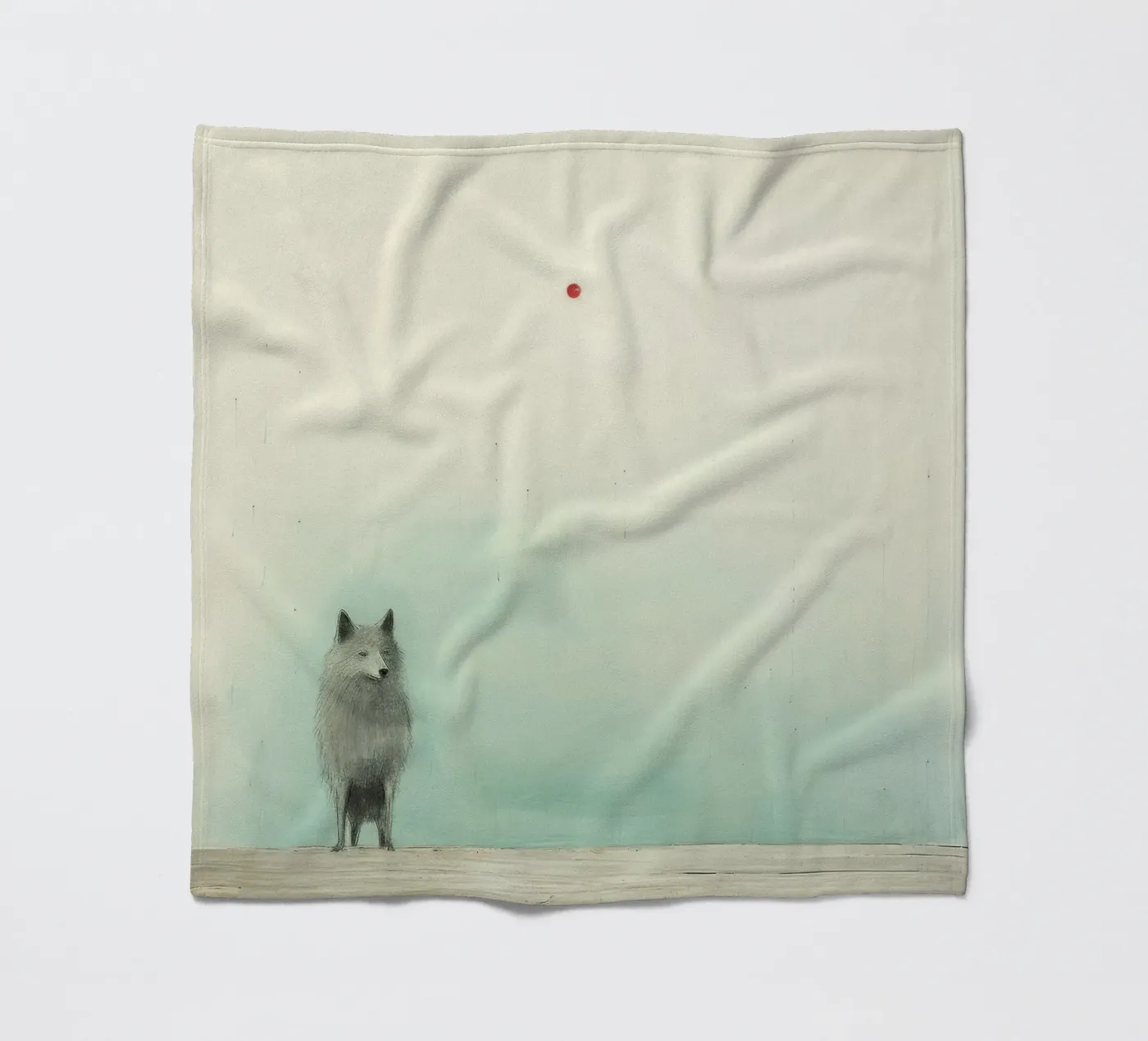 Minimal Wolf fleecedeken van Minimal Animal Art