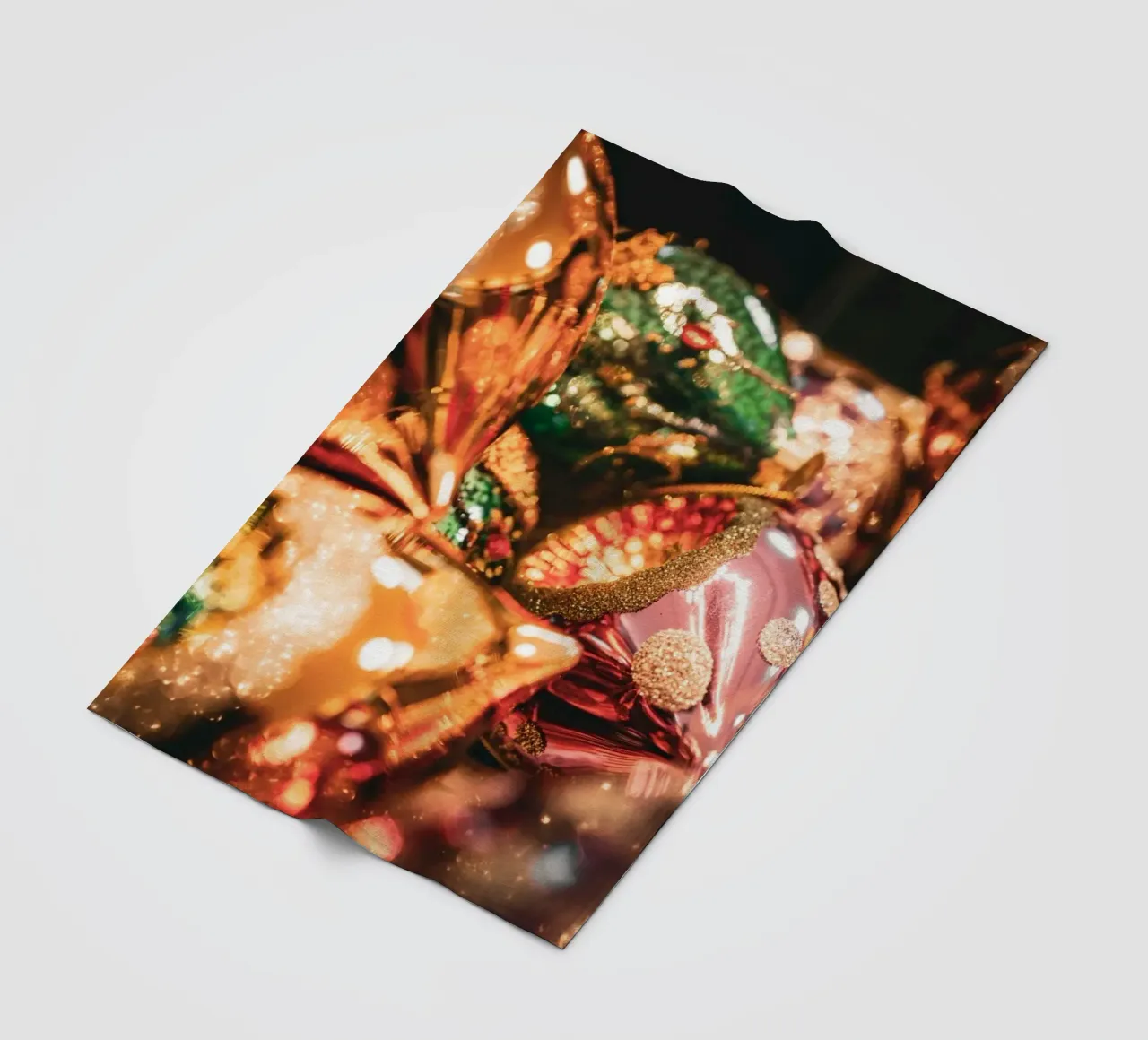 Weihnachtskugeln fleece blanket by Flo Klein