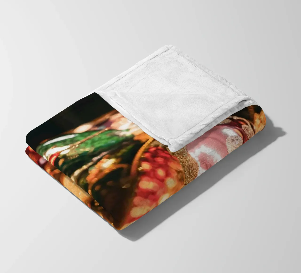 Weihnachtskugeln fleece blanket by Flo Klein