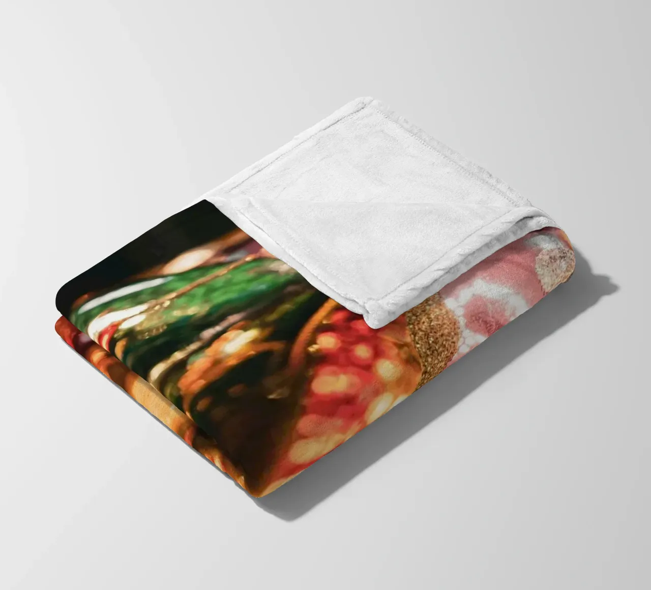 Weihnachtskugeln fleece blanket by Flo Klein