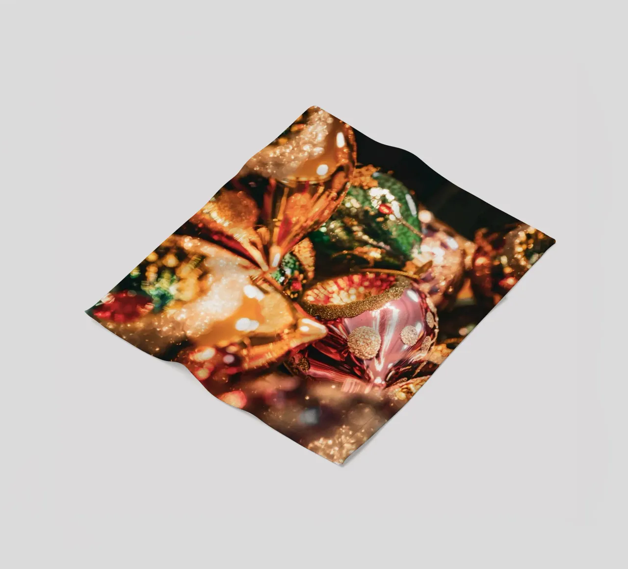 Weihnachtskugeln fleece blanket by Flo Klein