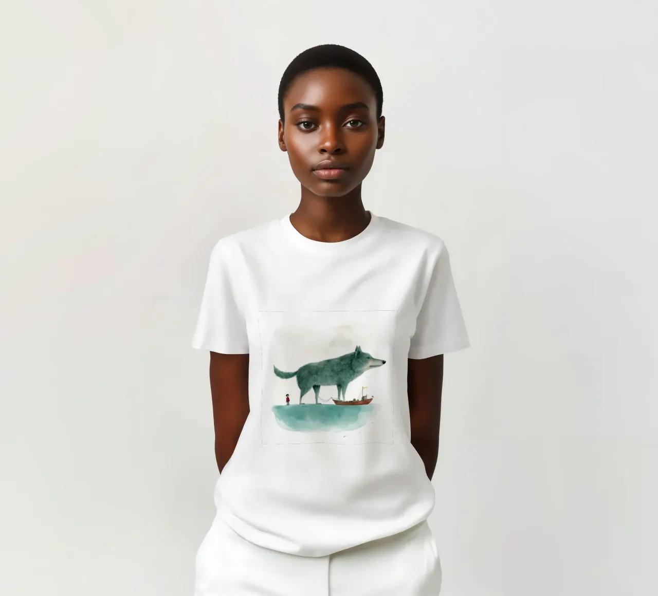 Lupo Minimo 3 t-shirt da Minimal Animal Art