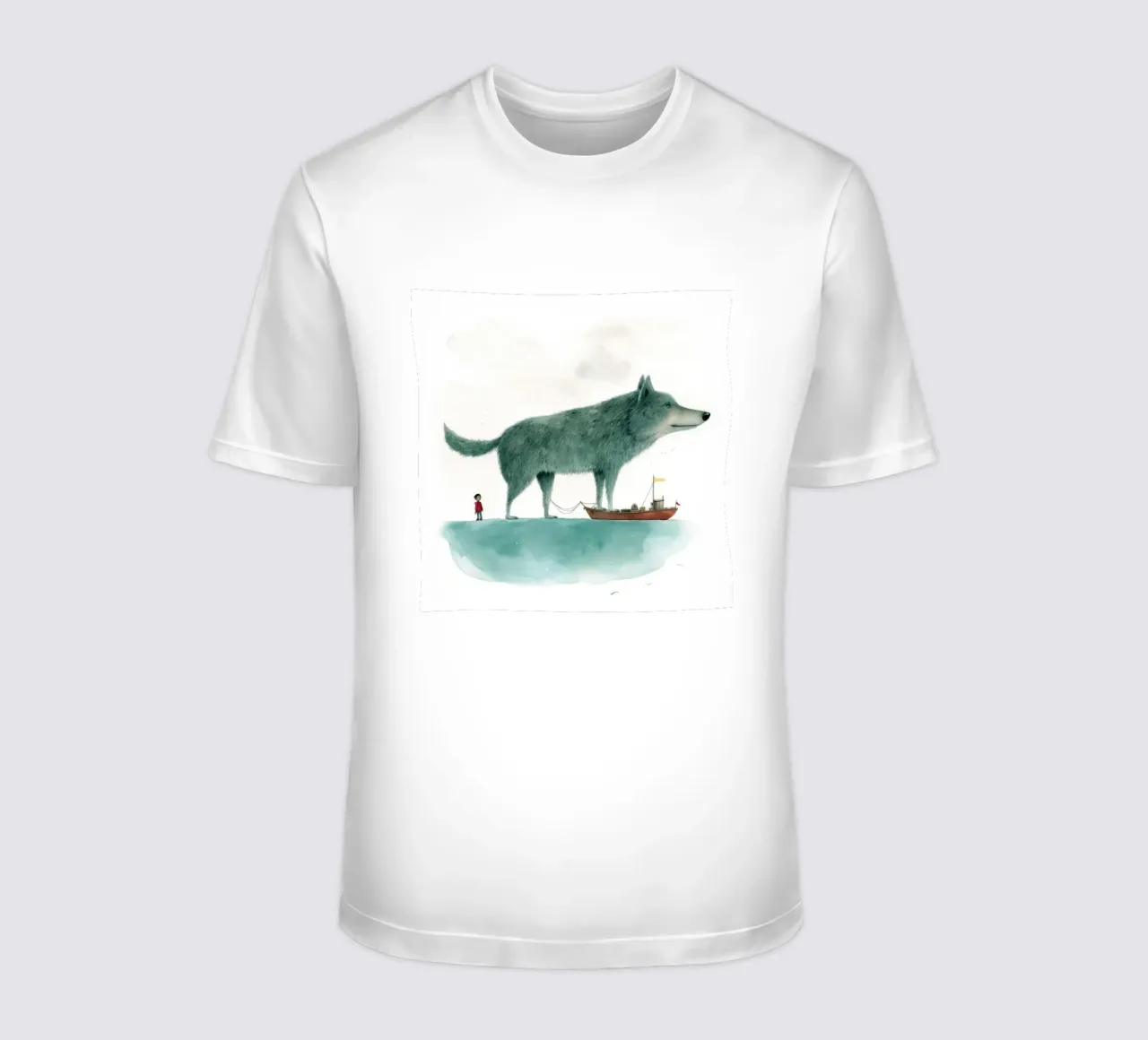 Lupo Minimo 3 t-shirt da Minimal Animal Art