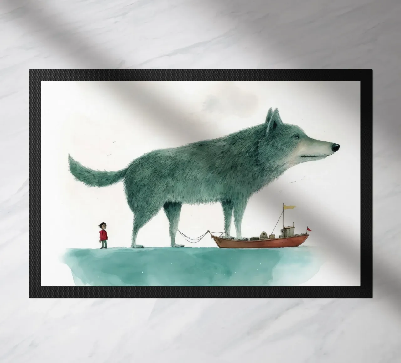 Lupo Minimo 3 zerbino da Minimal Animal Art