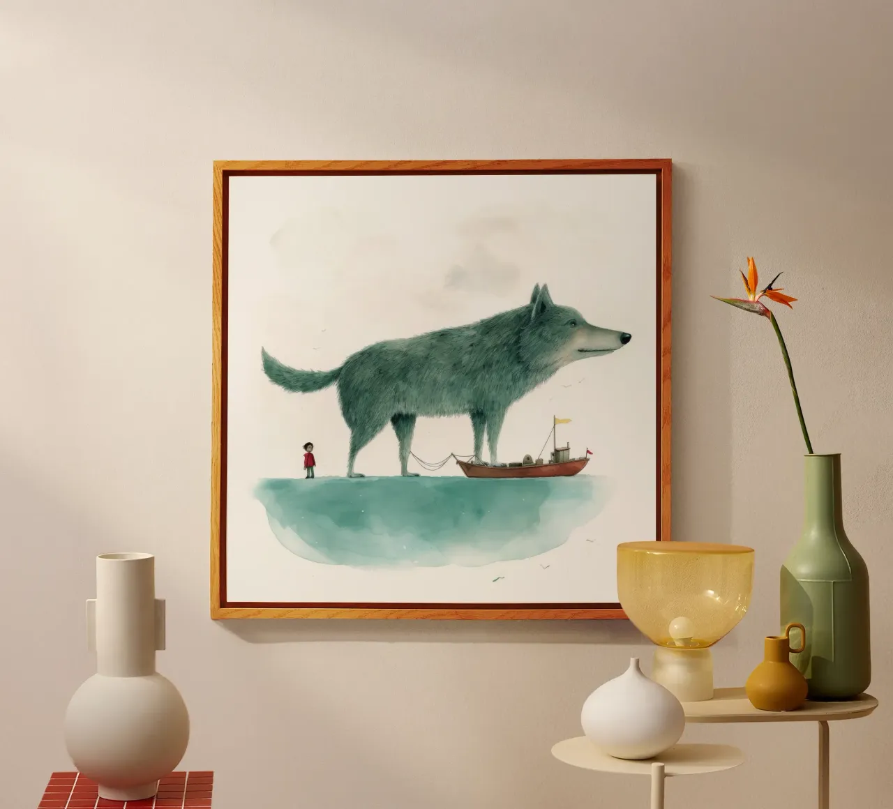 Lupo Minimo plexiglass da Minimal Animal Art