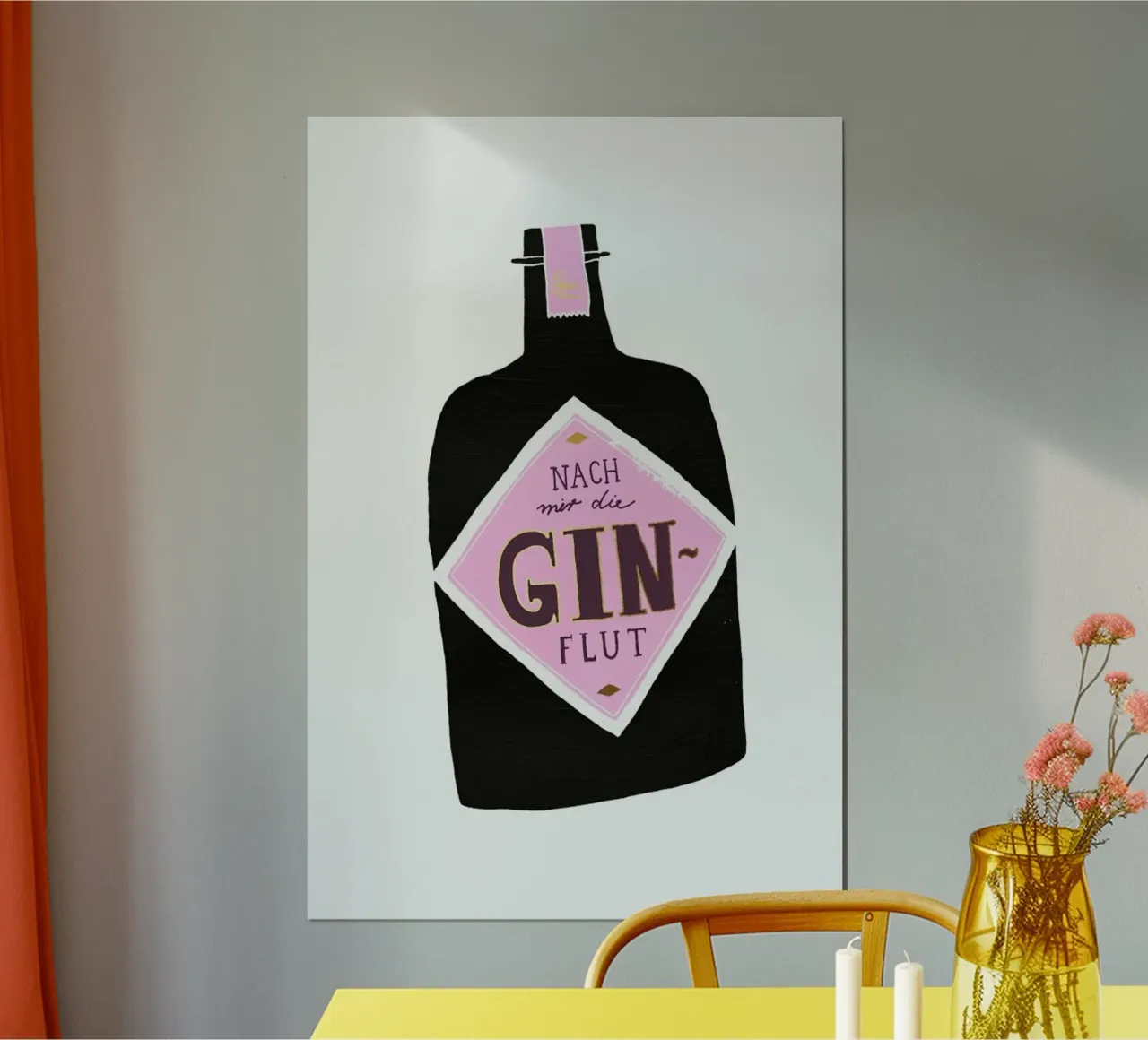 Gin poster con telaio in alluminio da typealive