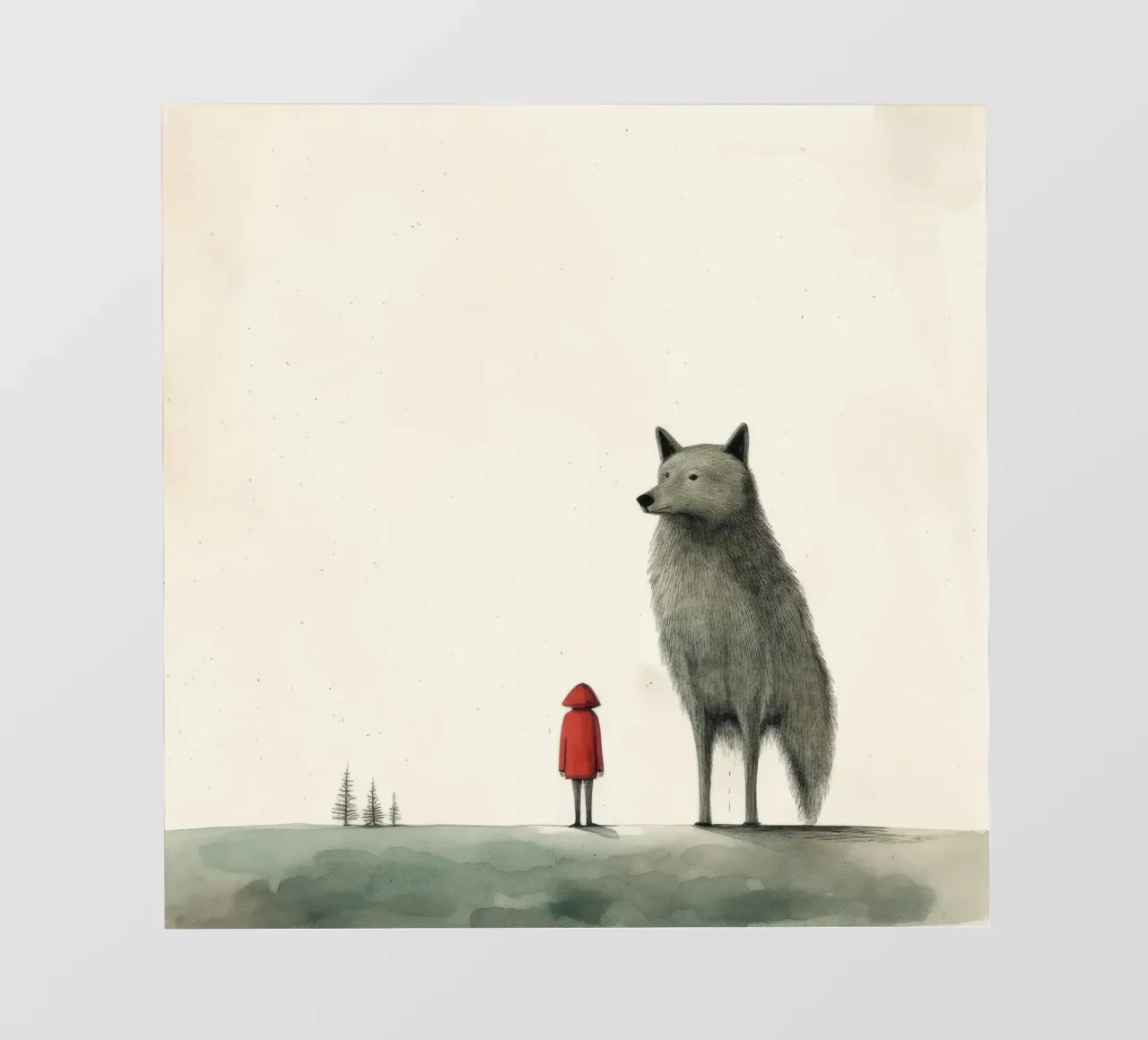 Lupo Minimo 4 telo in pvc da Minimal Animal Art