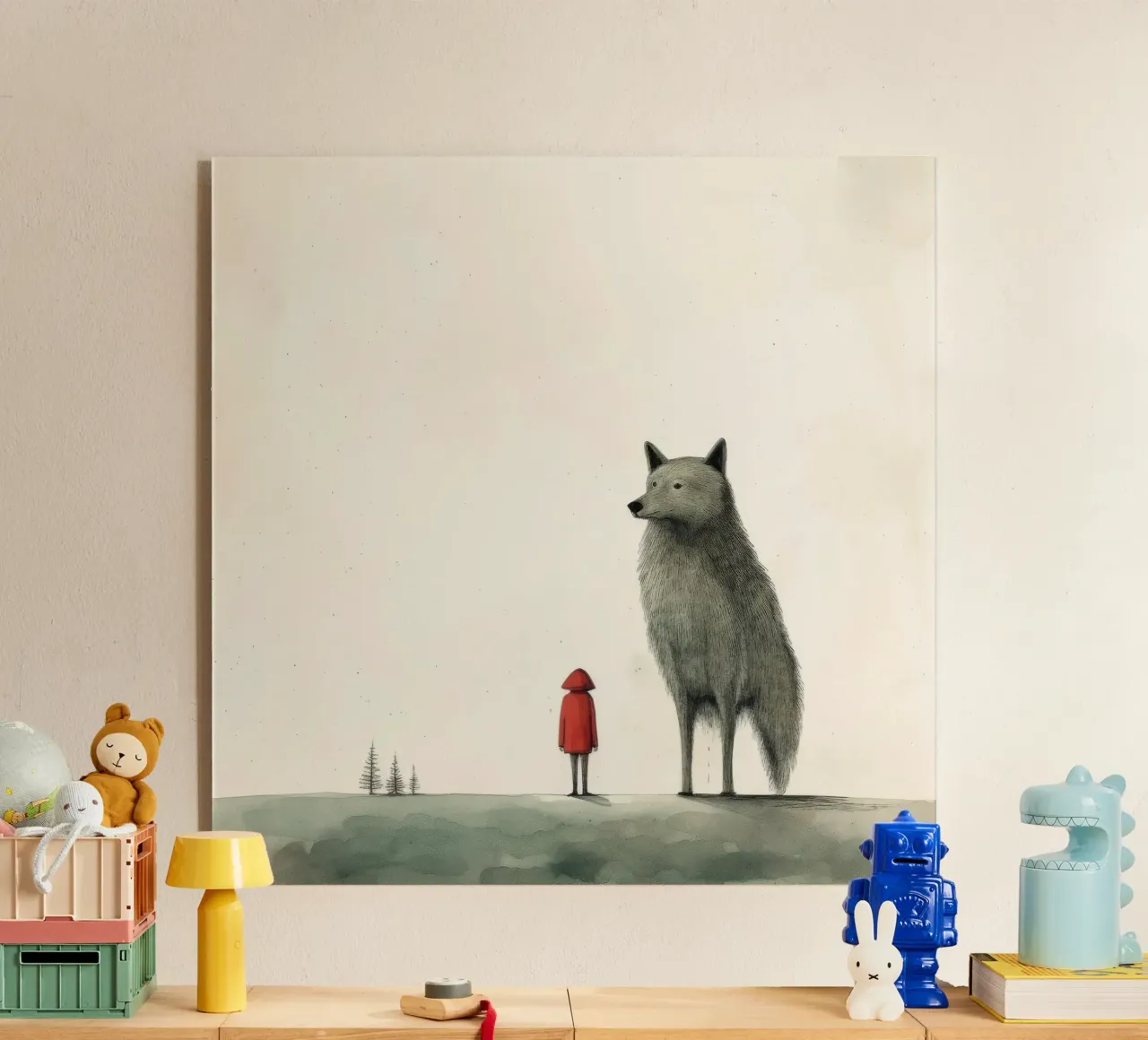 Minimal Wolf plexiglass da Minimal Animal Art