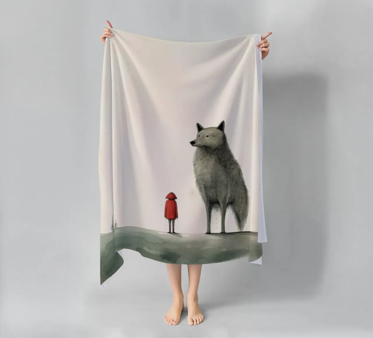 Lupo Minimo 4 telo mare da Minimal Animal Art