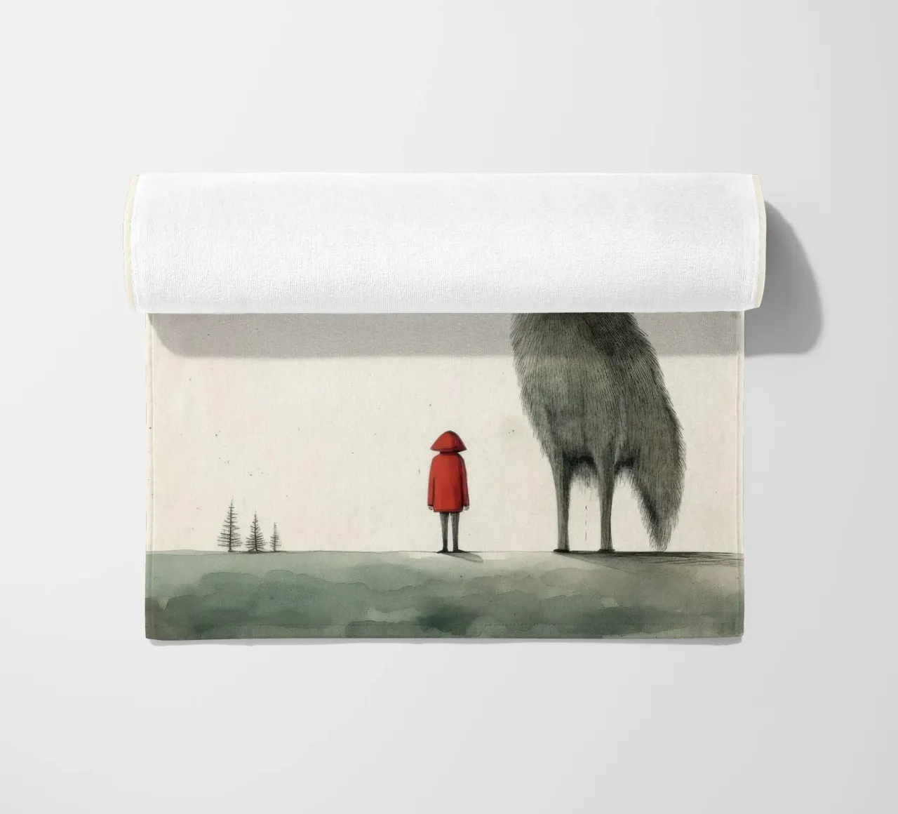 Lupo Minimo telo mare da Minimal Animal Art