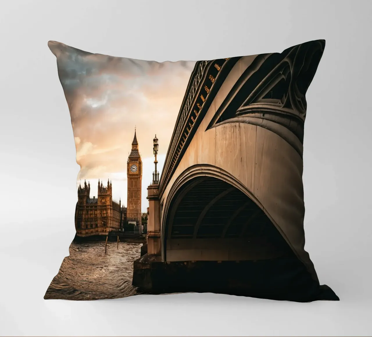 London Big Ben decorative cushion by Flo Klein
