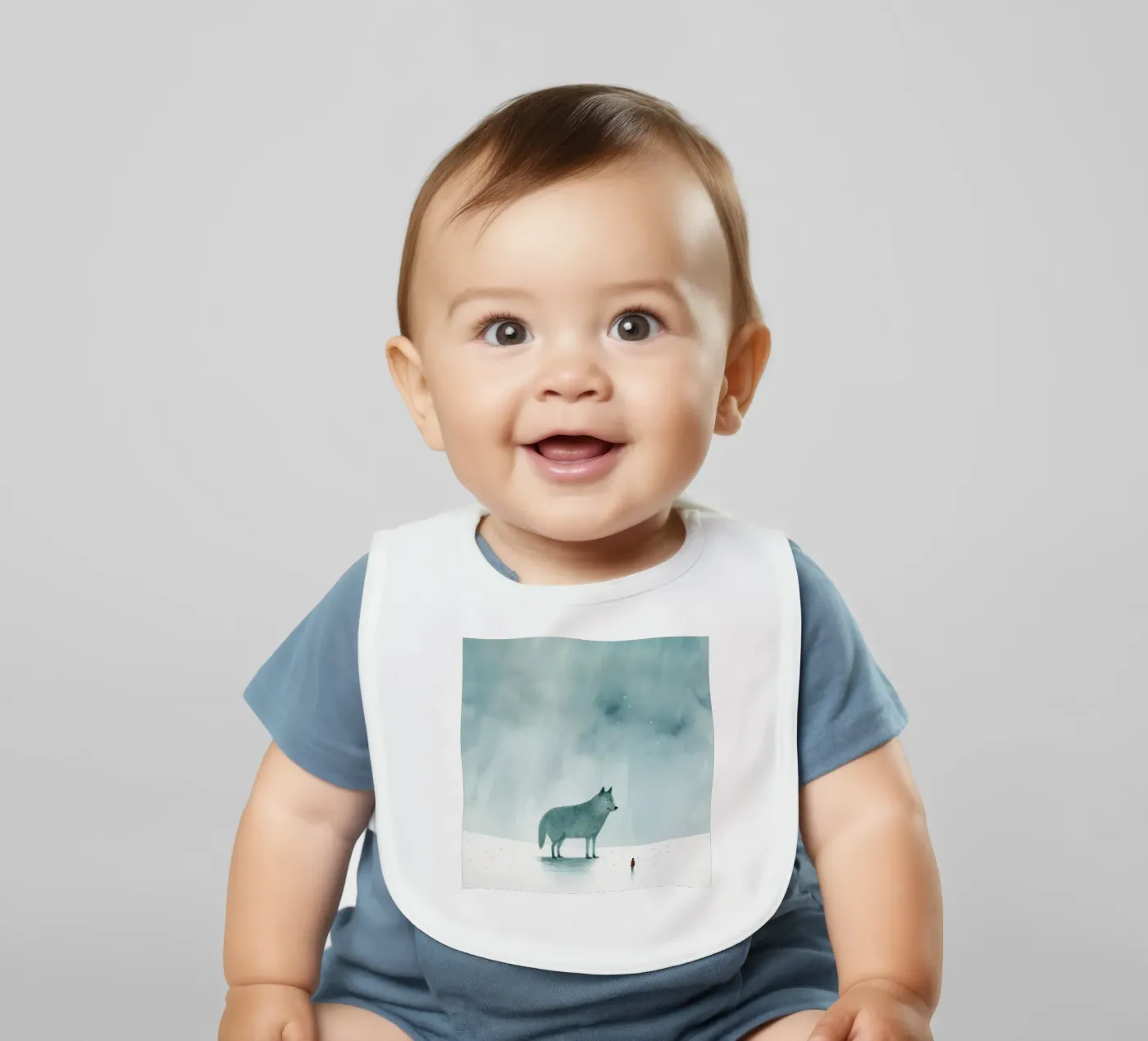 Lupo Minimo bavaglino da Minimal Animal Art