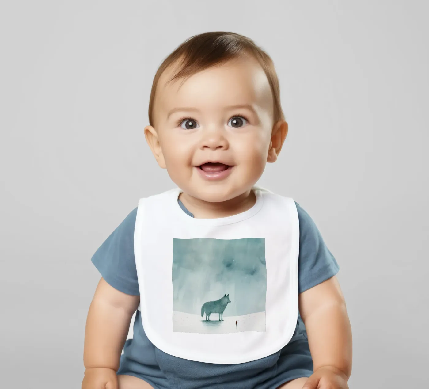 Lupo Minimo bavaglino da Minimal Animal Art