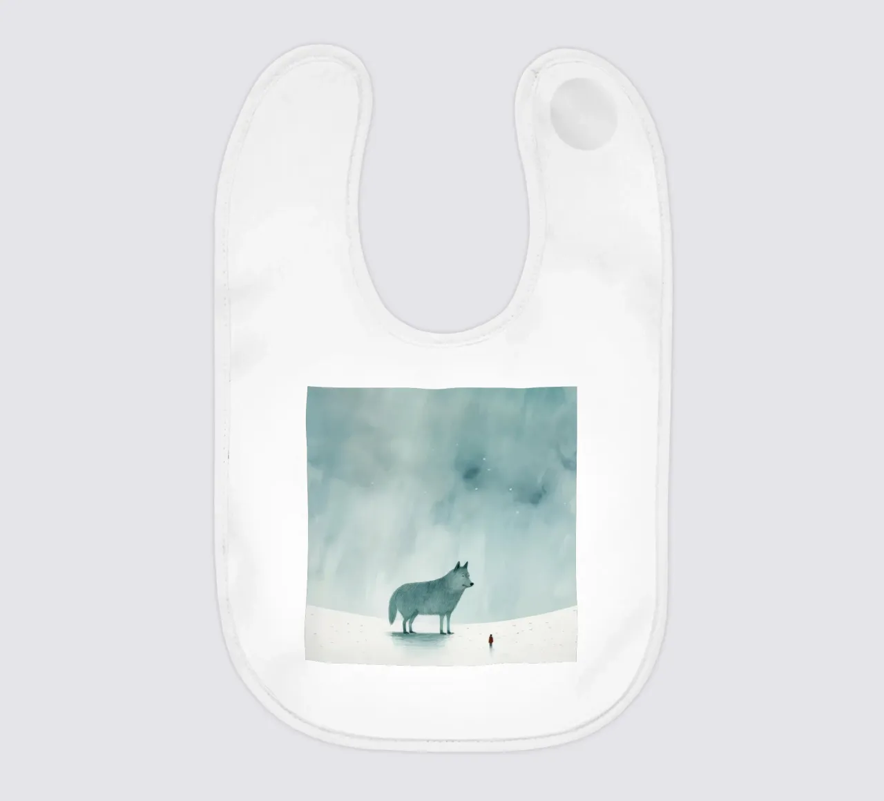 Lupo Minimo 1 bavaglino da Minimal Animal Art