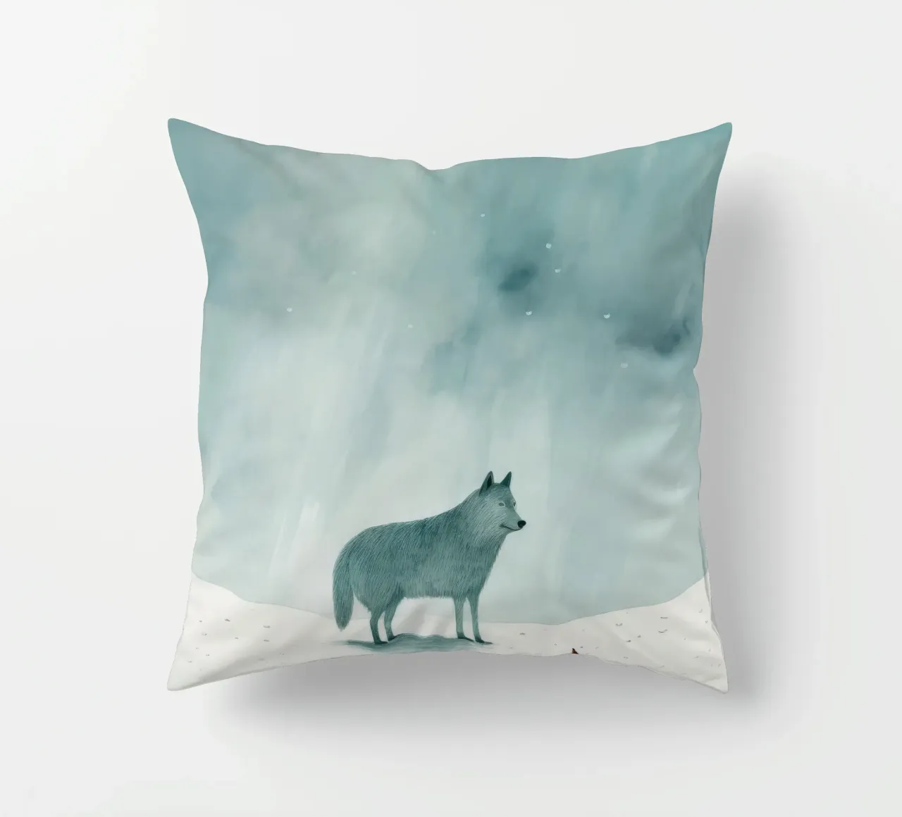 Lupo Minimo 1 cuscino da Minimal Animal Art