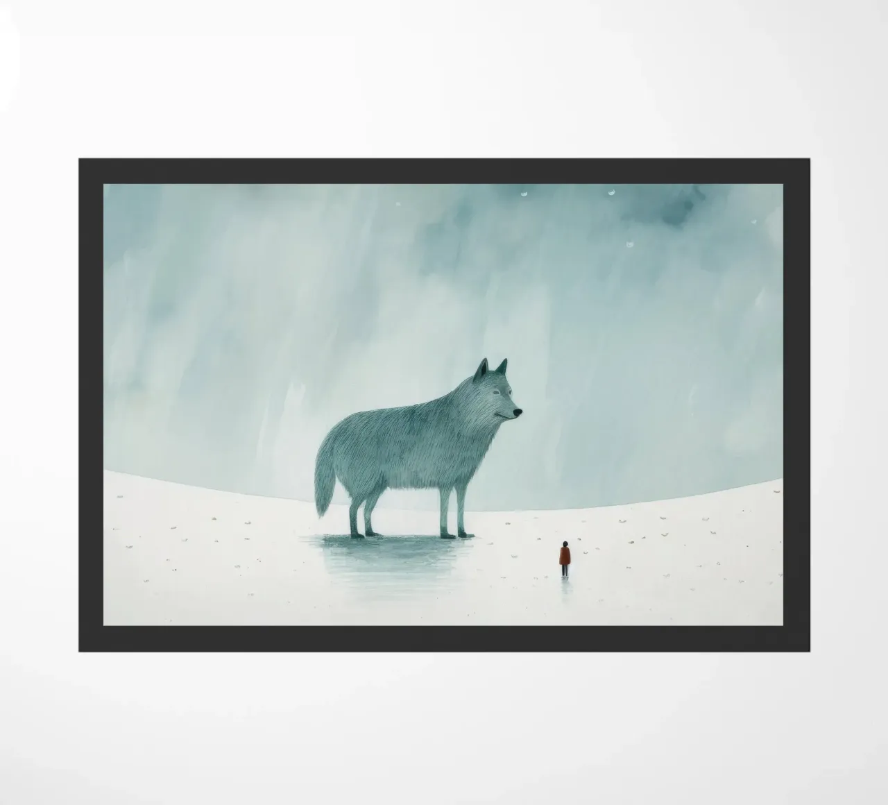 Lupo Minimo zerbino da Minimal Animal Art