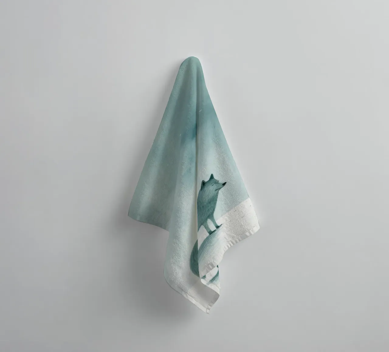 Lupo Minimo 1 asciugamano da bagno da Minimal Animal Art