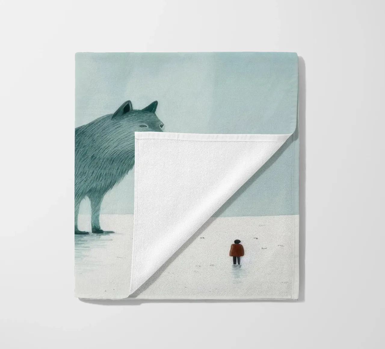 Lupo Minimo 1 telo mare da Minimal Animal Art