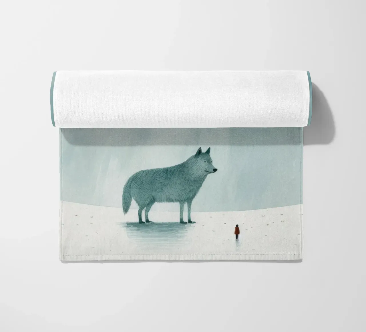 Lupo Minimo telo mare da Minimal Animal Art