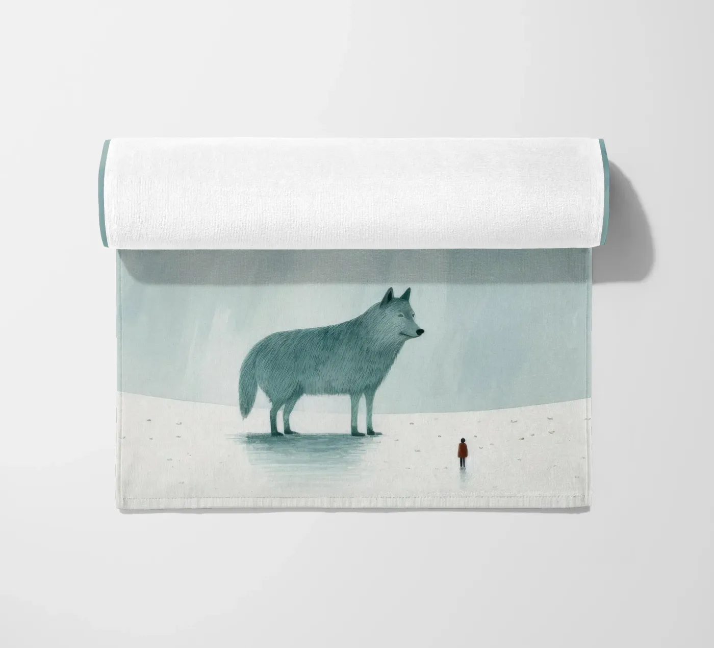 Lupo Minimo telo mare da Minimal Animal Art