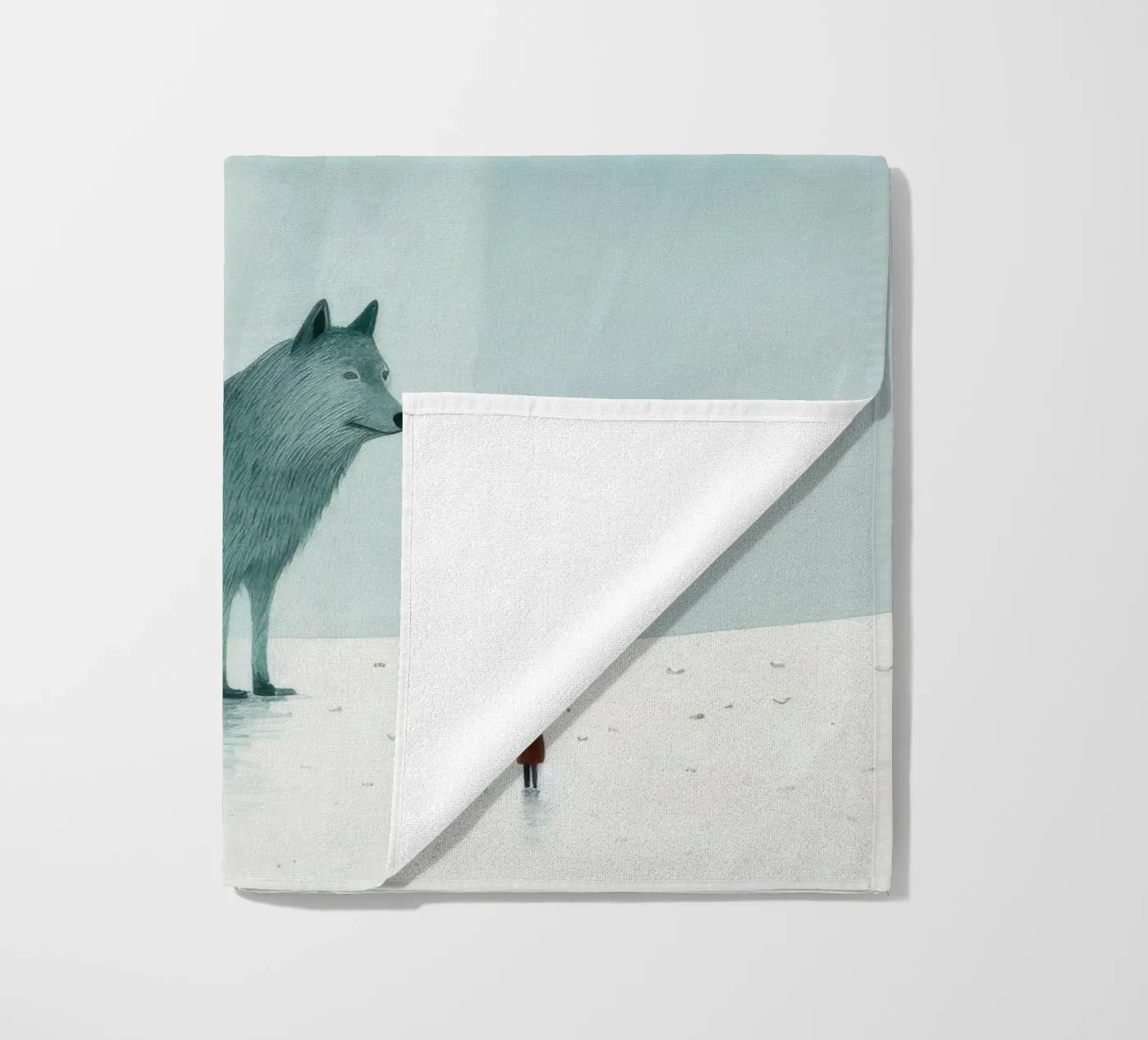 Lupo Minimo telo mare da Minimal Animal Art