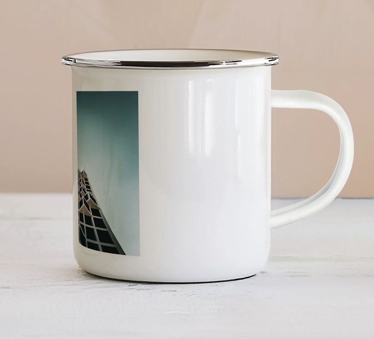 Abstract Architecture tazza in smalto da Flo Klein