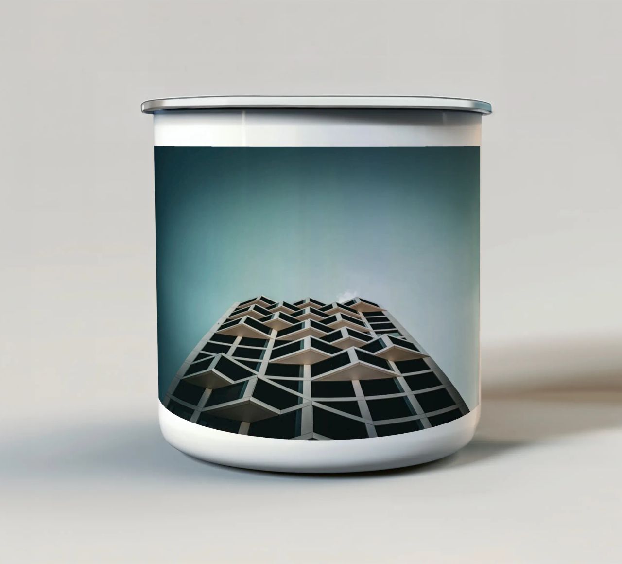 Abstract Architecture tazza in smalto da Flo Klein