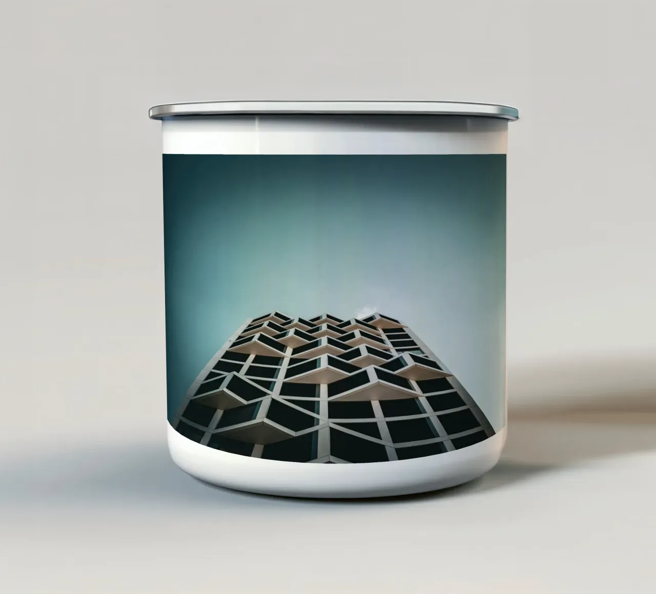Abstract Architecture tazza in smalto da Flo Klein