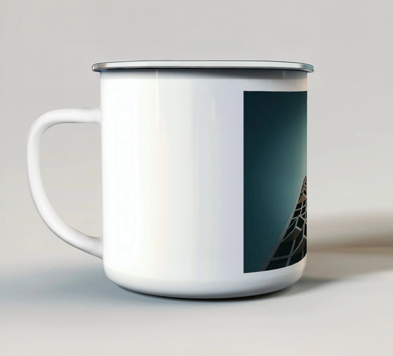 Abstract Architecture tazza in smalto da Flo Klein