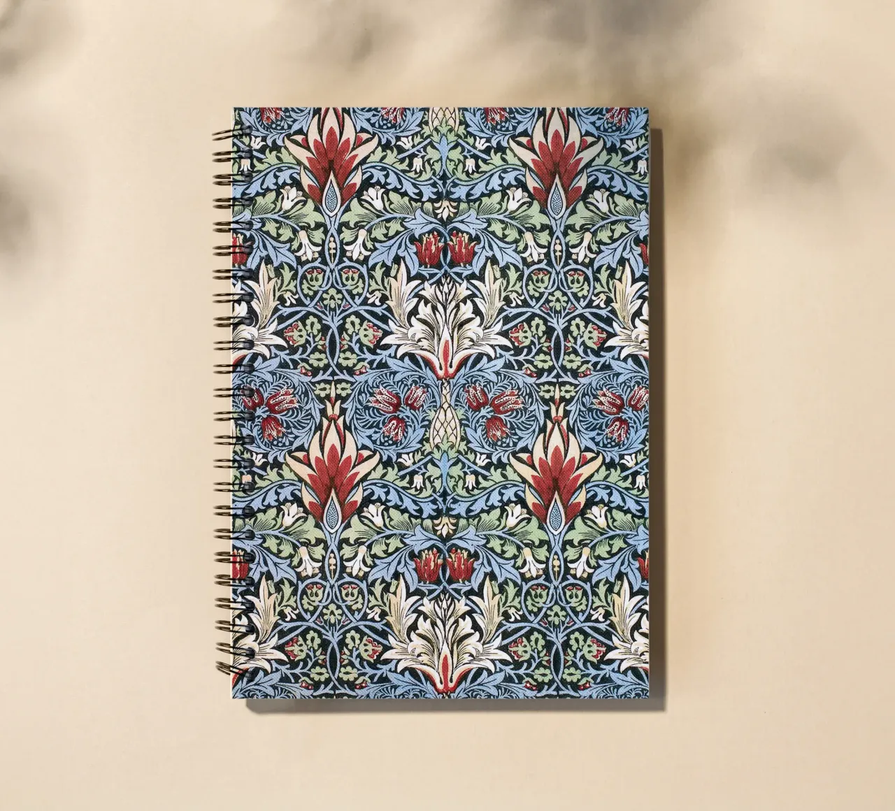 William Morris Pattern - Snakeshead carnet à spirale de apoloprints