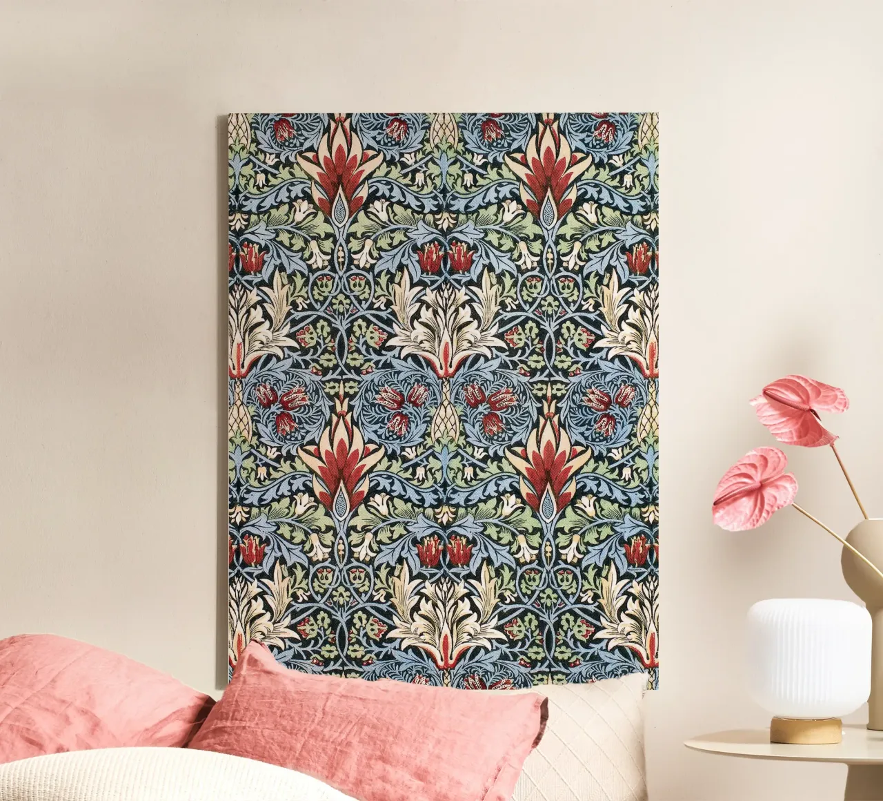 William Morris Pattern - Snakeshead tela con Cornice a cassetta da apoloprints
